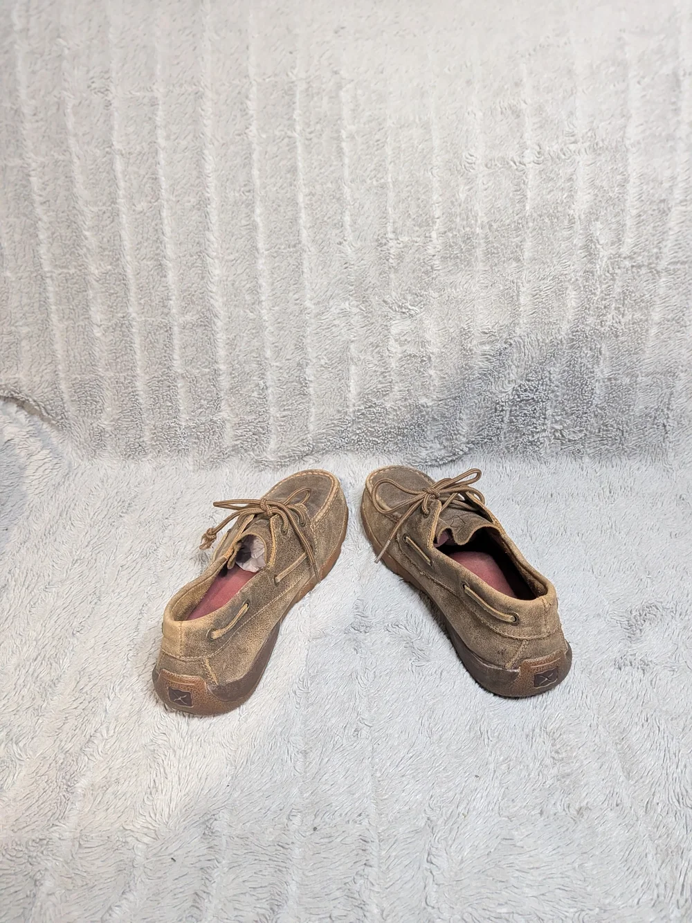 Twisted X Men's Suede Boat Shoes in Brown